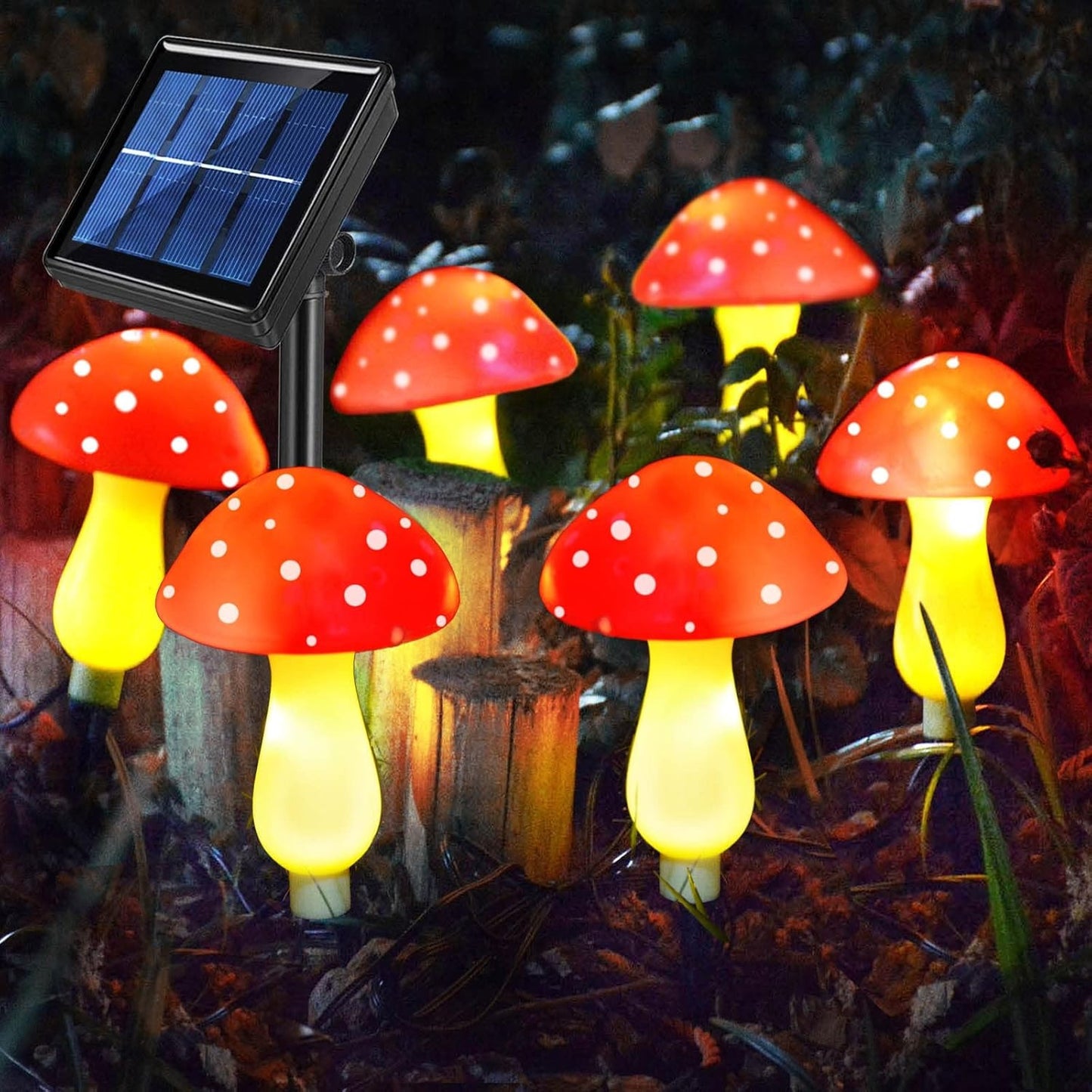 Outdoor Solar Garden Mushroom Lights 8 Modes Outside Waterproof Solar Powered Christmas Lights Decoration, Yard, Lawn, Pathway