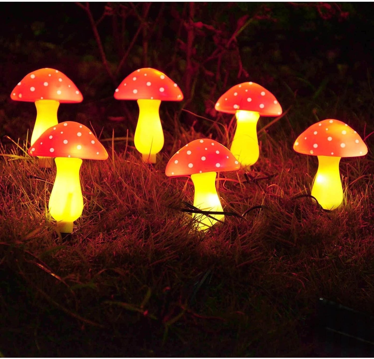 Outdoor Solar Garden Mushroom Lights 8 Modes Outside Waterproof Solar Powered Christmas Lights Decoration, Yard, Lawn, Pathway