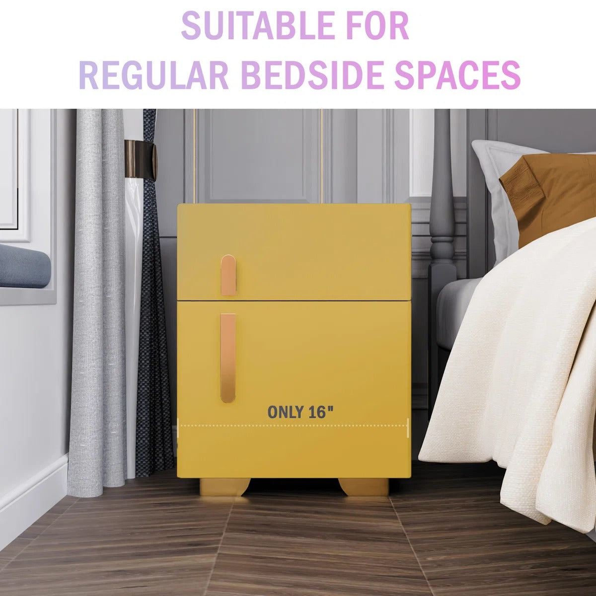Smart Nightstands with Wireless Charging, USB Port, LED Lights and Speaker