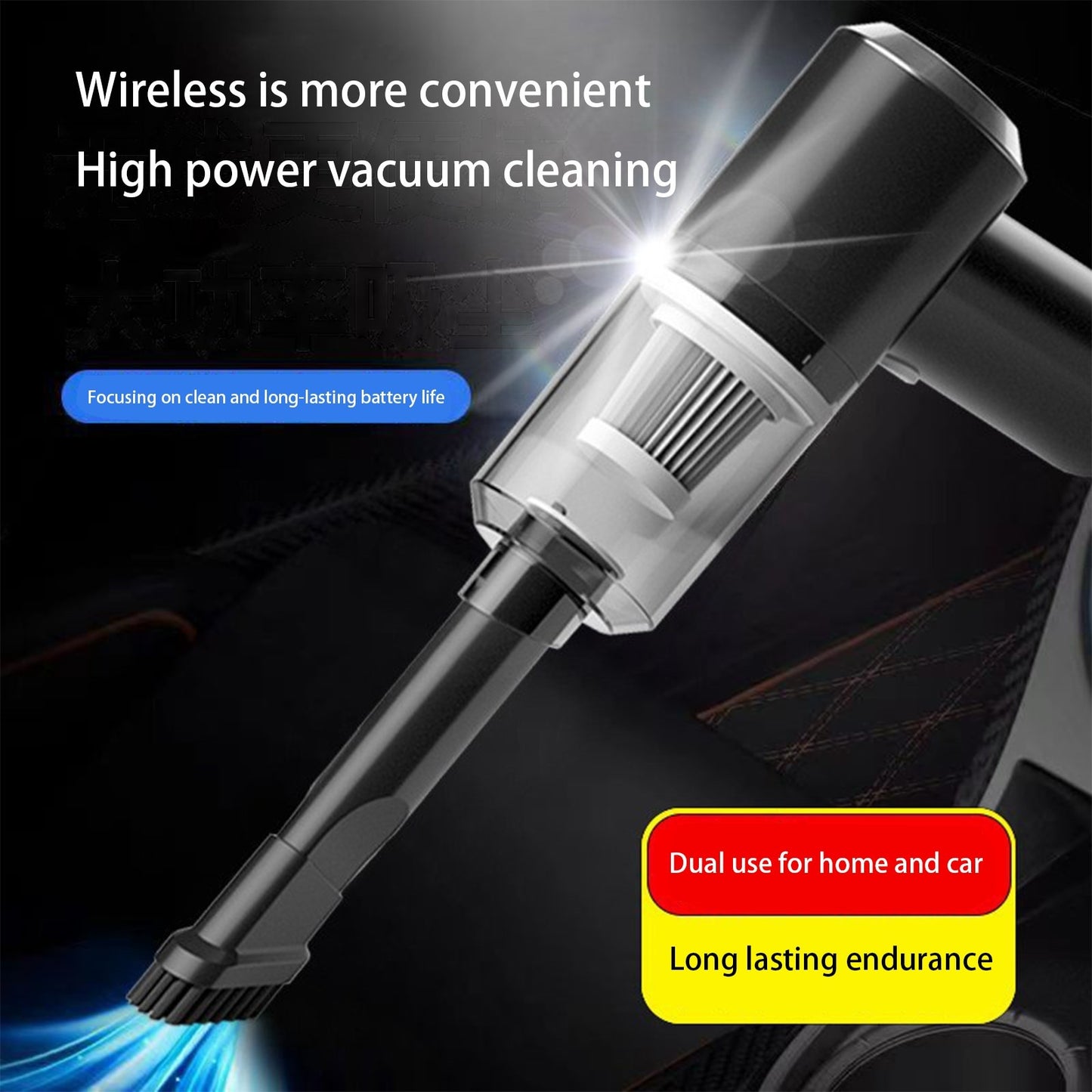 Vacuum Cleaner Home Car Mini Handheld Portable Desktop Wireless Vacuum Cleaner