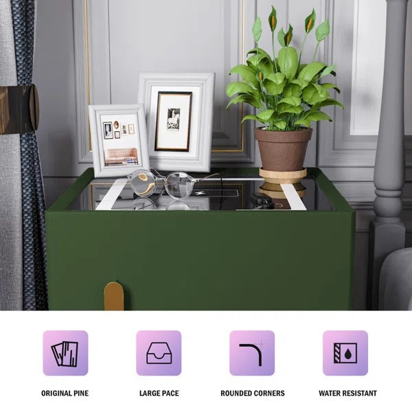 Smart Nightstands with Wireless Charging, USB Port, LED Lights and Speaker