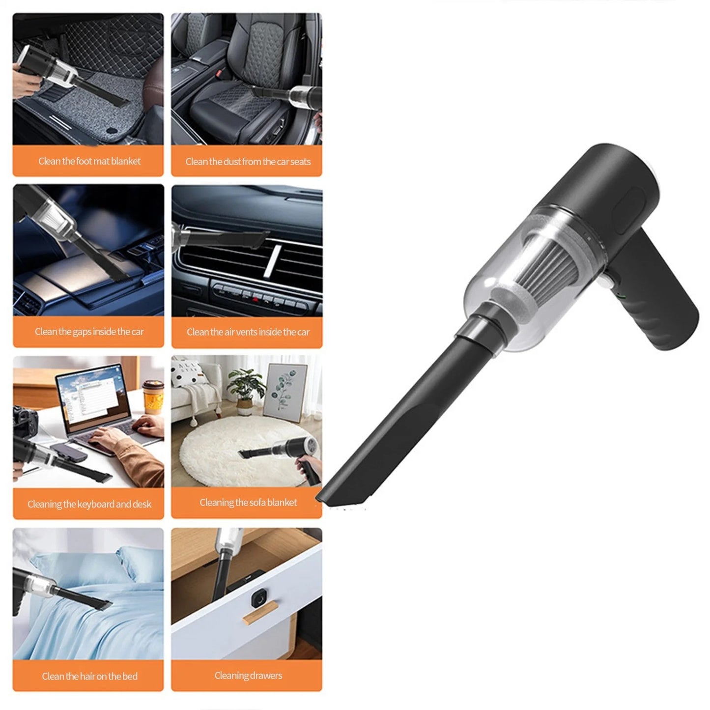 Vacuum Cleaner Home Car Mini Handheld Portable Desktop Wireless Vacuum Cleaner