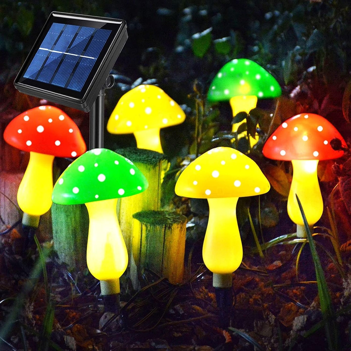 Outdoor Solar Garden Mushroom Lights 8 Modes Outside Waterproof Solar Powered Christmas Lights Decoration, Yard, Lawn, Pathway