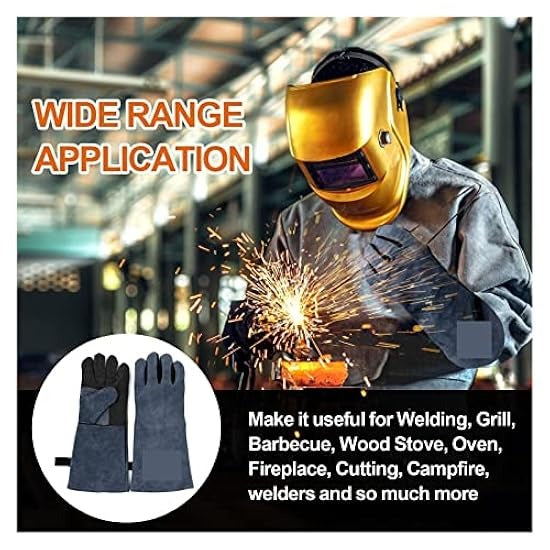 BBQ Gloves Protect Arm from Burned Heat Fire Resistant Welding Gloves Anti Animal Biting Gloves Free Size for Men Women