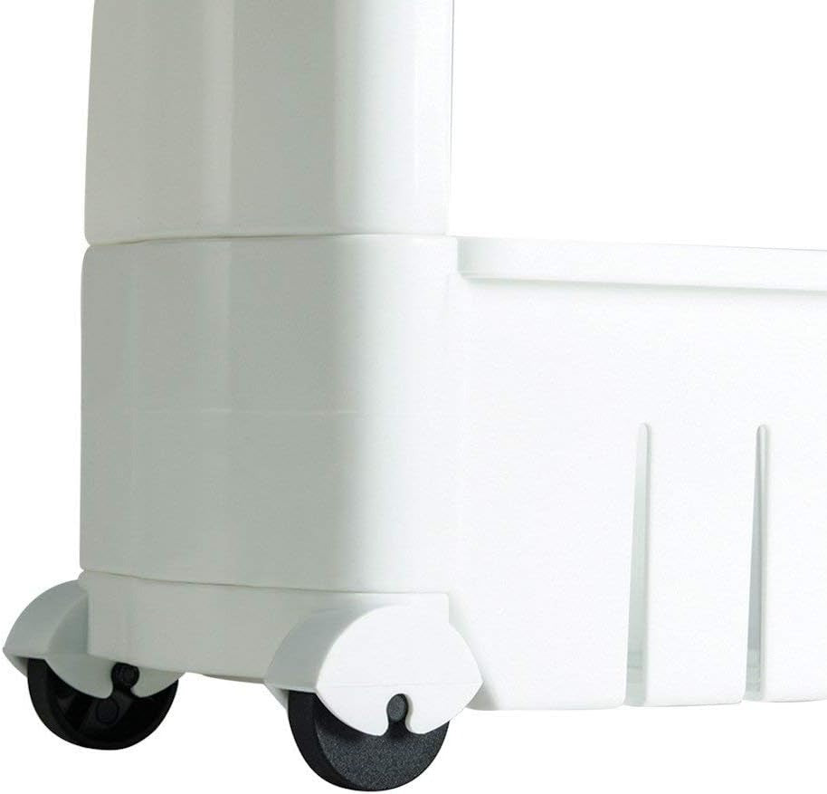Slide Out Storage Tower White, 3-Tier, 4.4"D x 9.5"W x 21.8"H