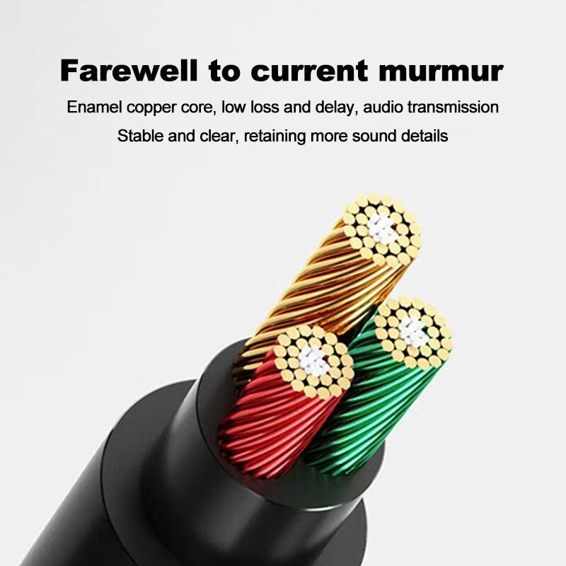 TypeC To RCA Audio Cable 2RCA Aux Cord Converter USB C Line Speaker Amplifie EHQ297
