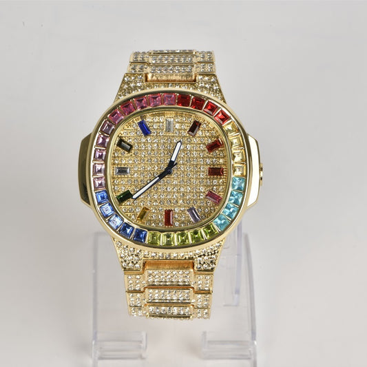 Luxury Rhinestone Stainless Steel Watches Quartz Analog Casual Wrist Watch