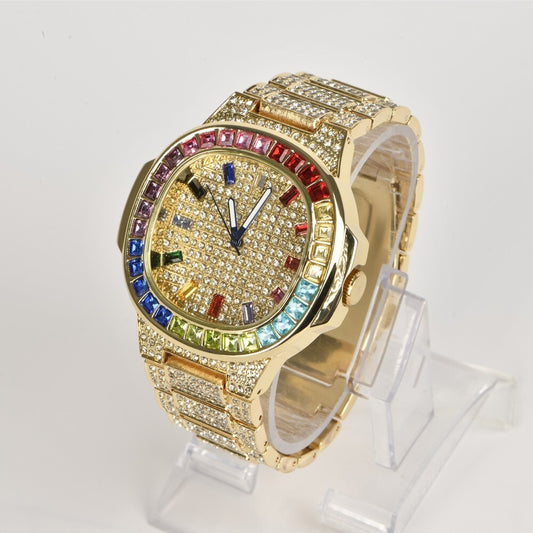 Luxury Rhinestone Stainless Steel Watches Quartz Analog Casual Wrist Watch