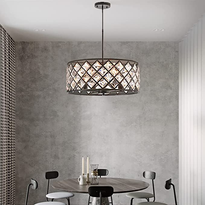Postmodern luxury round crystal chandelier (50cm)-DZ-SY08