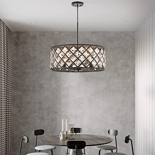 Postmodern luxury round crystal chandelier (50cm)-DZ-SY08