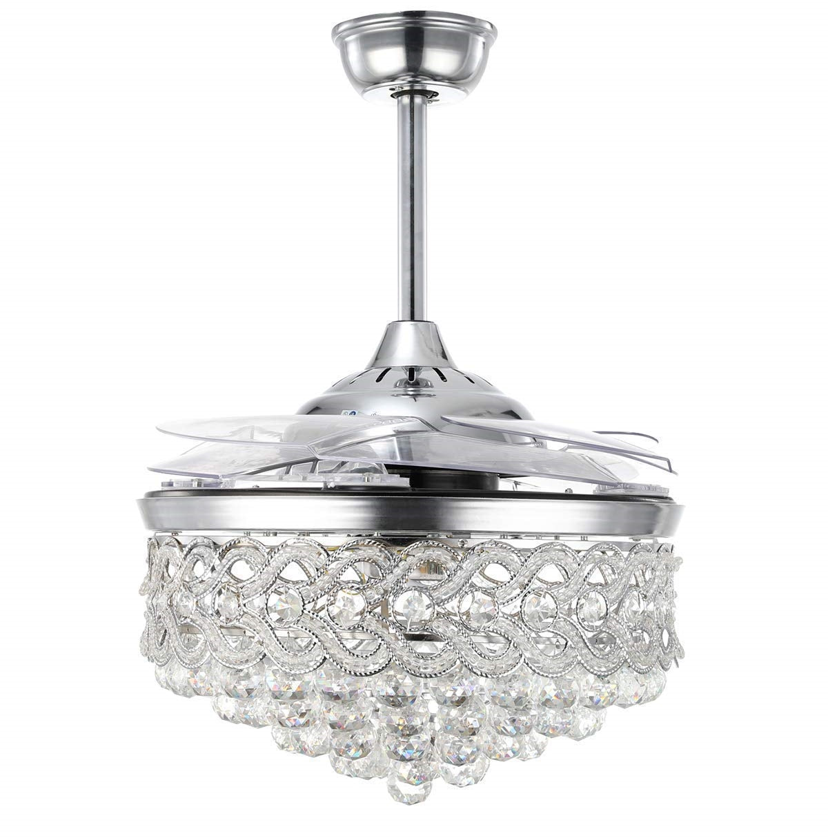 Modern Crystal Chandeliers Ceiling Fan DS-FZ97