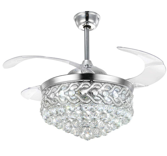 Modern Crystal Chandeliers Ceiling Fan DS-FZ97