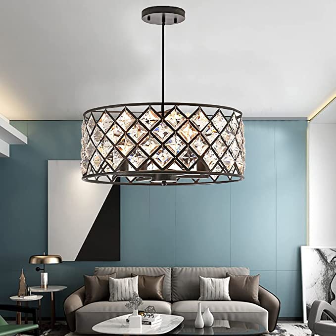 Postmodern luxury round crystal chandelier (50cm)-DZ-SY08