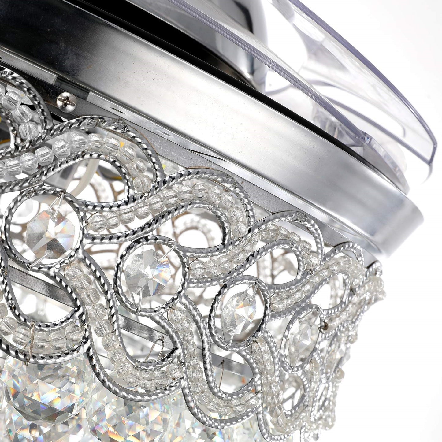 Modern Crystal Chandeliers Ceiling Fan DS-FZ97