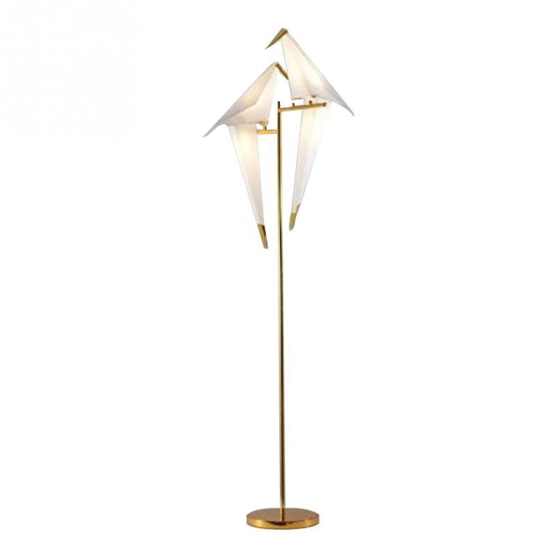 68" High Origami Crane Bird Floor Lamp DS-LN63
