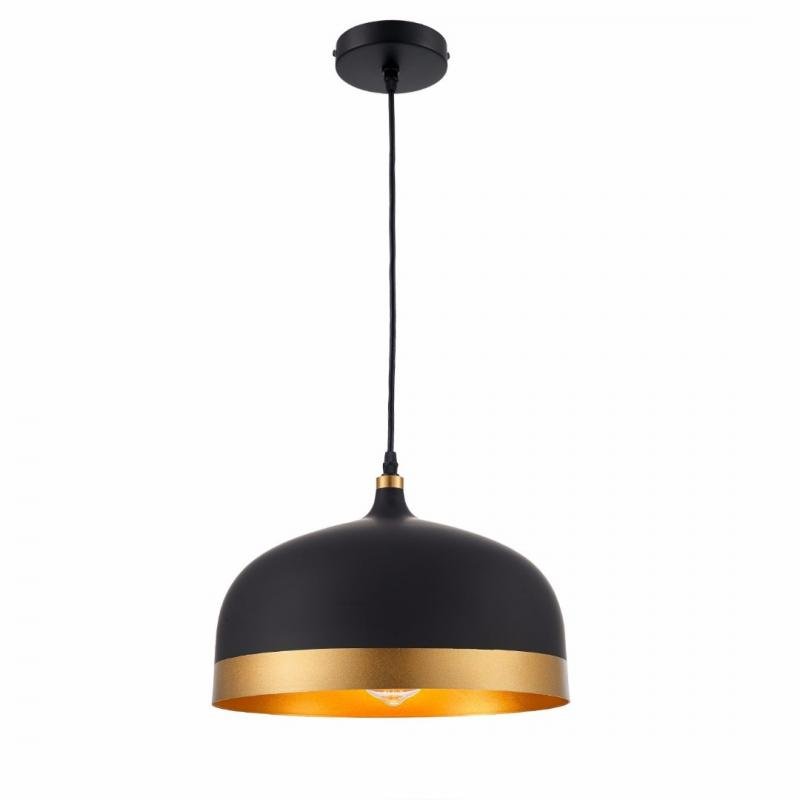 Black and Gold Single-Head Pot Lid Chandelier DS-LN07