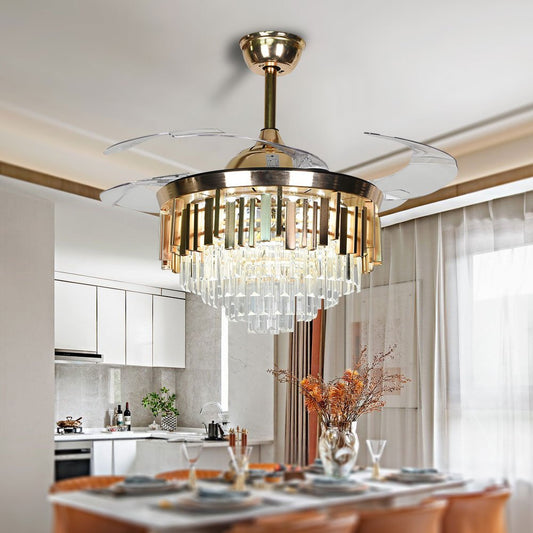 42" Crystal Celing Fan with LED Lights (110v) DS-FZ172
