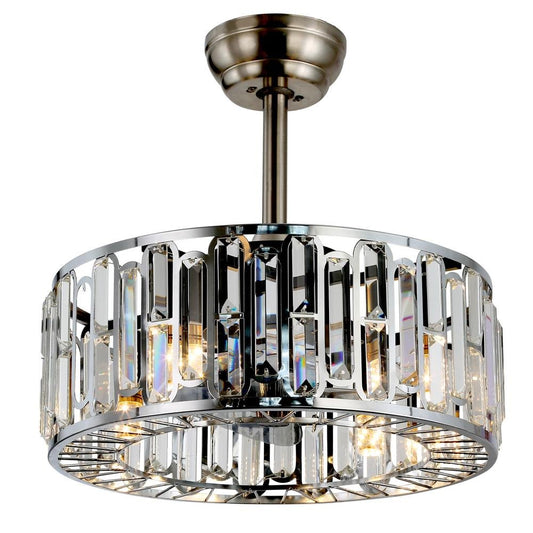 18" Modern Crystal Celing Fan with LED Lights DS-FR43