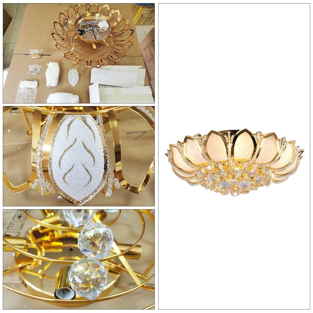 Golden Lotus Ceiling Light ELQ450