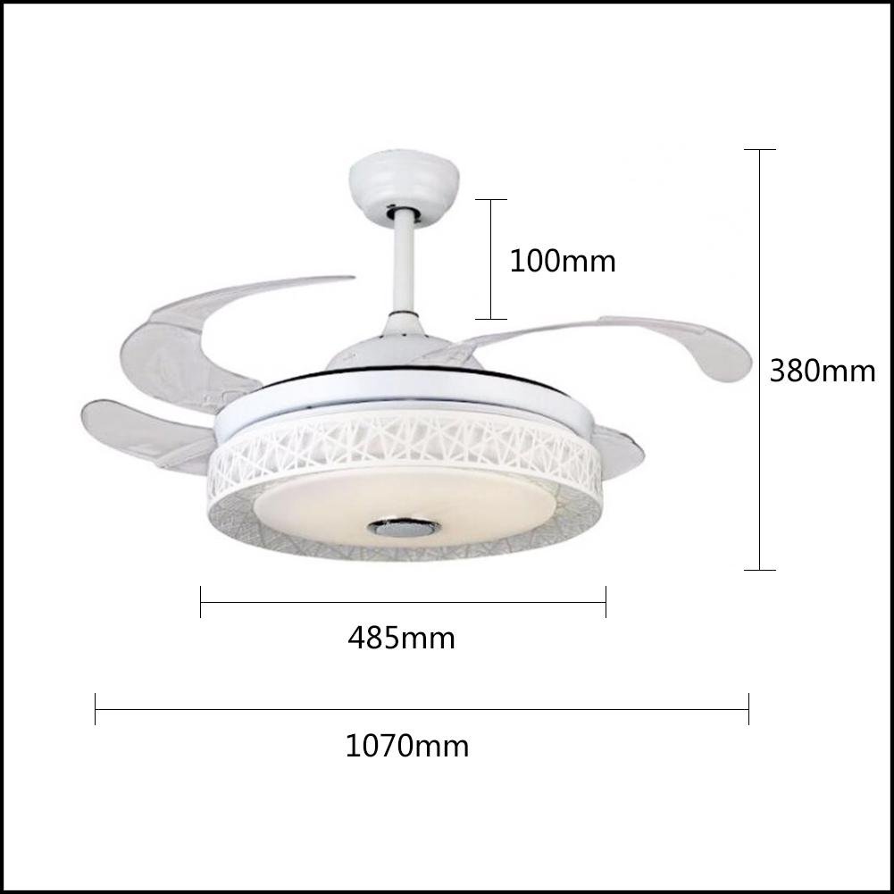 Colorful LED Bluetooth Music Fan Chandelier DS-LX76