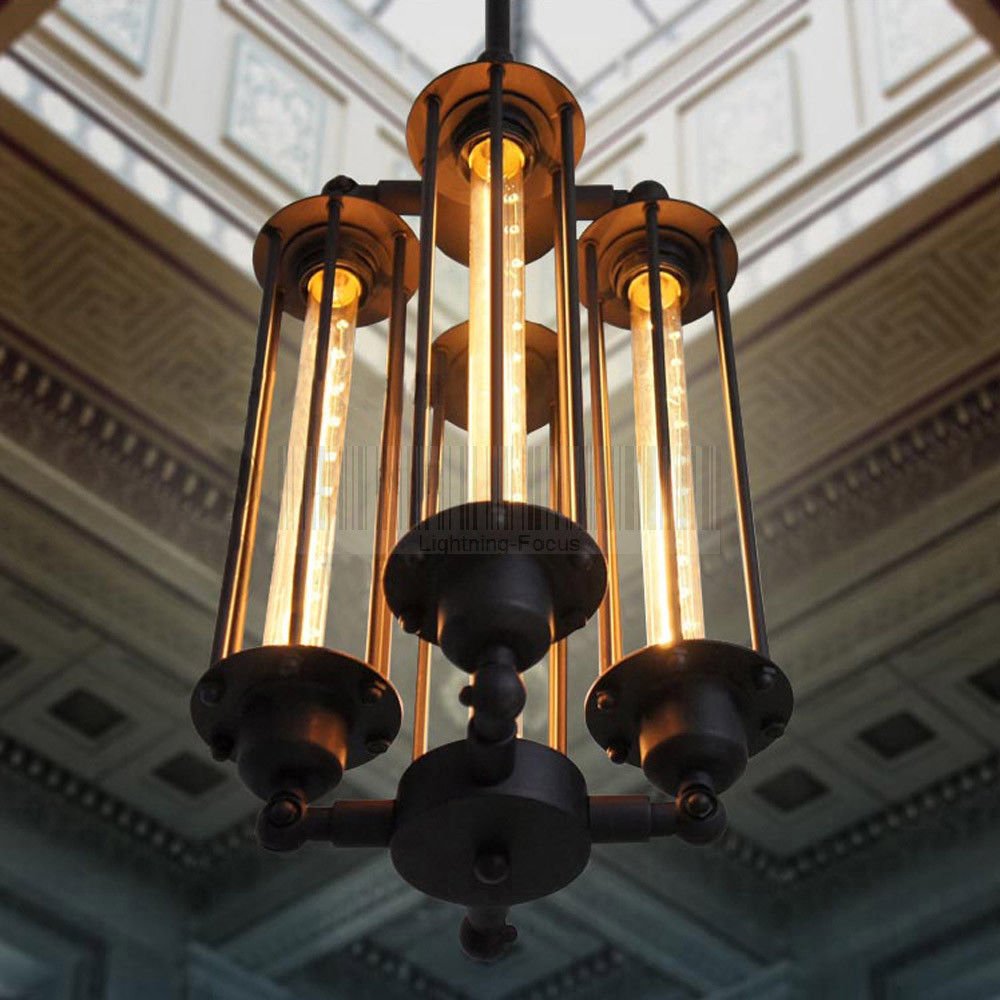 4-Light Vintage Chandelier DS-FM25