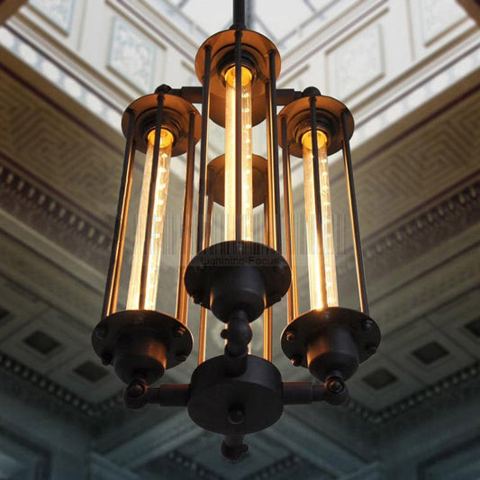 4-Light Vintage Chandelier DS-FM25