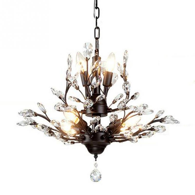 Black Vintage Branche Crystal Chandelier DS-SY38