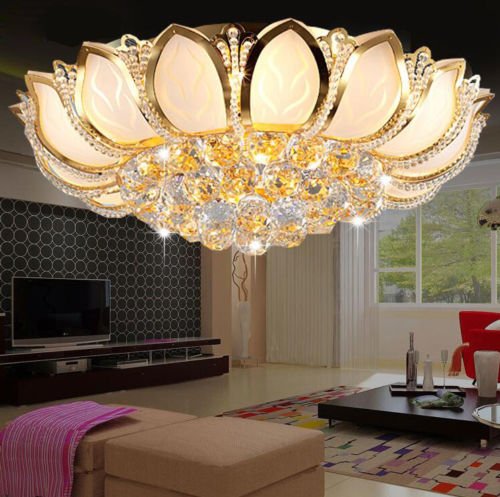 Golden Lotus Ceiling Light ELQ450