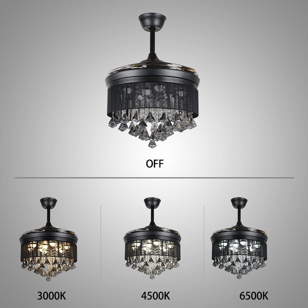 42" Crystal Invisible Fan Light DS-FZ190