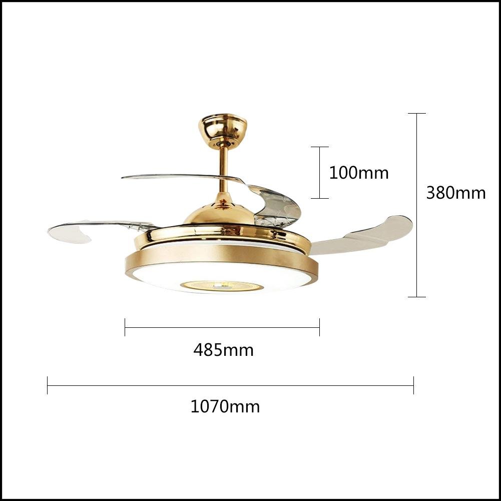 Bluetooth Speaker Seven Color Dimming Fan Chandelier DS-LN110