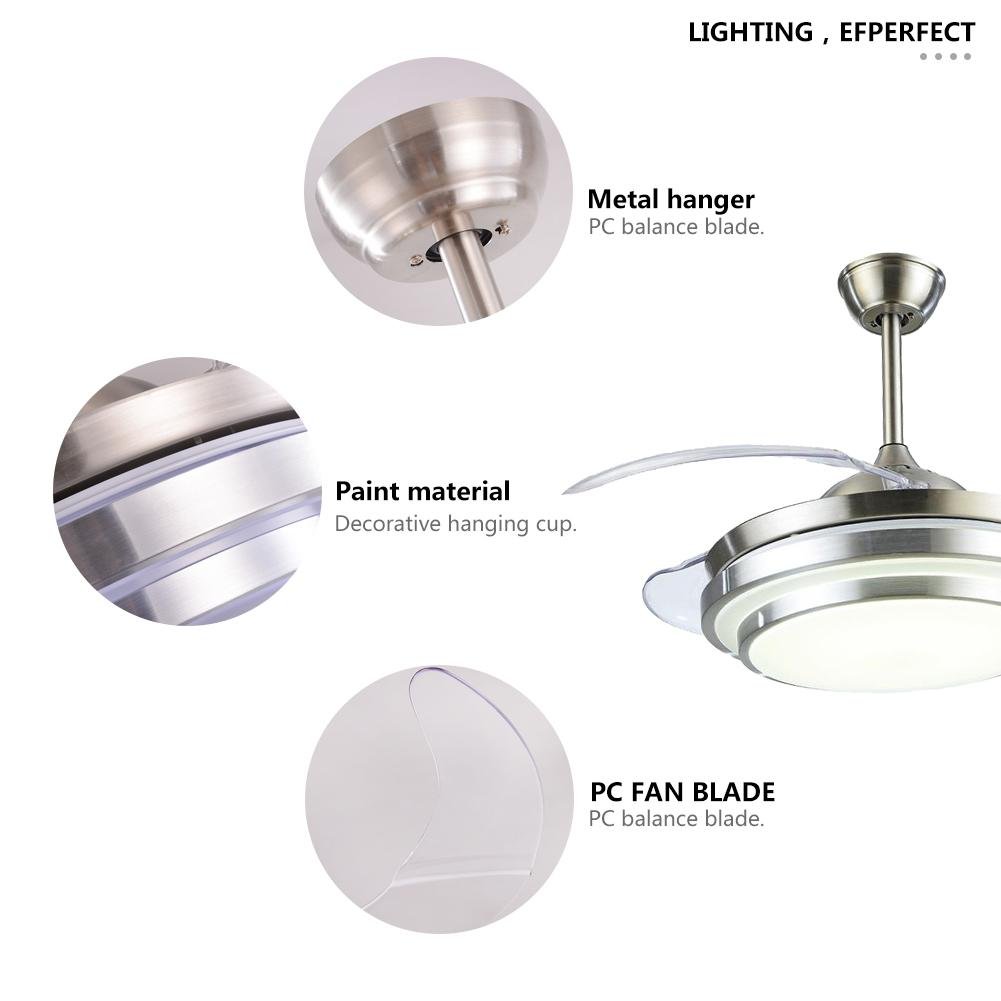42" Invisible Ceiling Fan with LED Lights DS-FR47