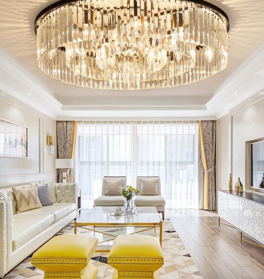 Long Strip Crystal Ceiling Light DS-YQ118