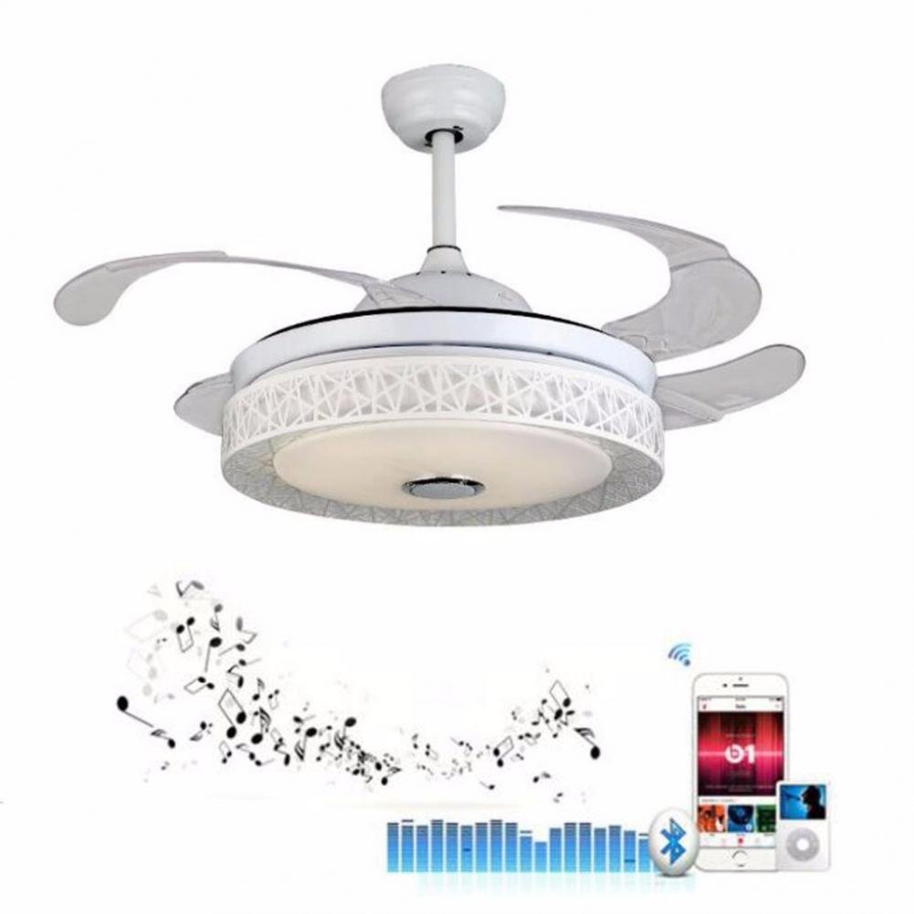 Colorful LED Bluetooth Music Fan Chandelier DS-LX76