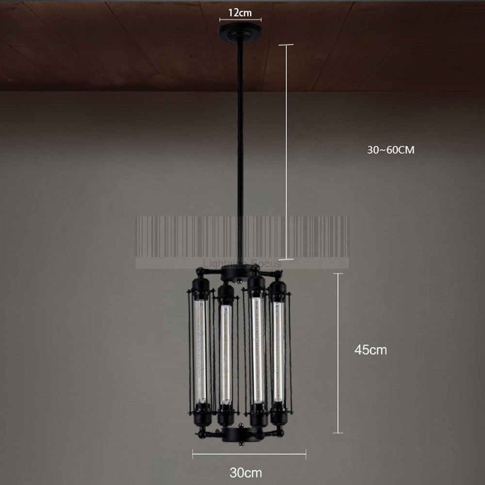 4-Light Vintage Chandelier DS-FM25