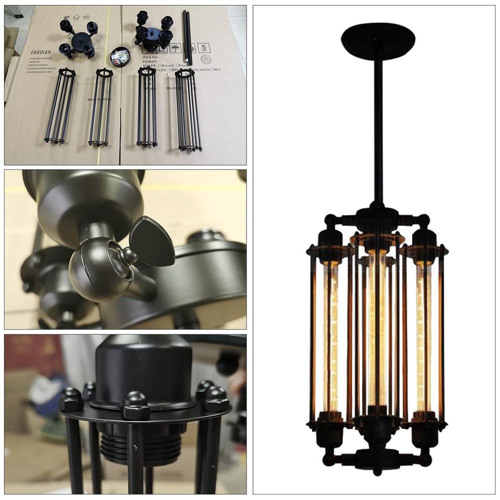 4-Light Vintage Chandelier DS-FM25
