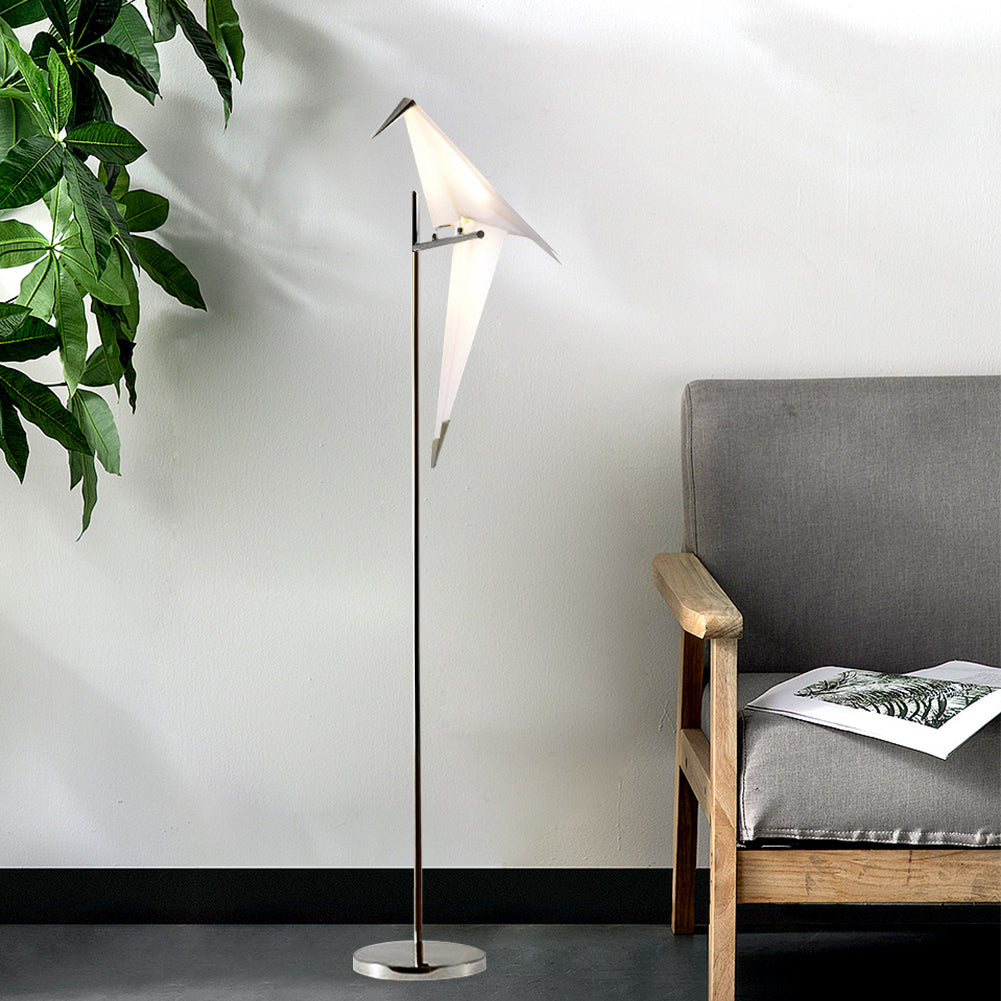 63"Thousand Origami Crane Floor Lamp Silver DS-SL65