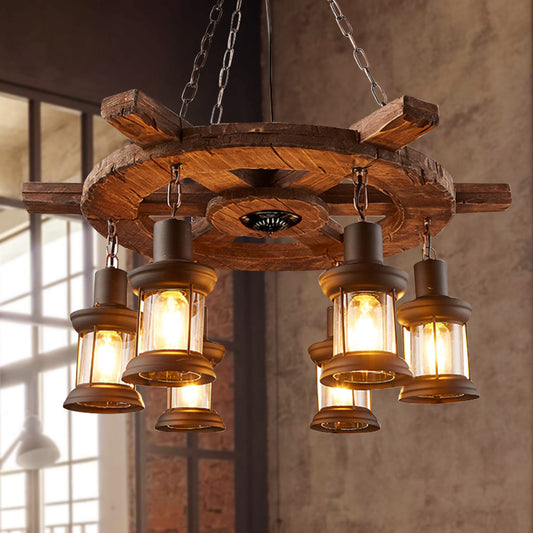 6-Light Vintage Woodwork Rudder DS-DR16