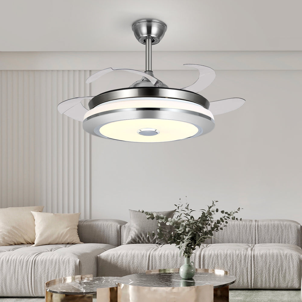 36" Bluetooth Three-Tone Light Fan with Light DS-FZ04