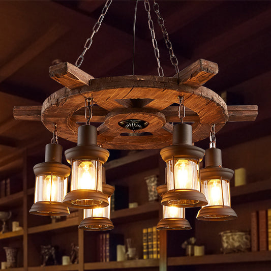 6-Light Vintage Woodwork Rudder DS-DR16