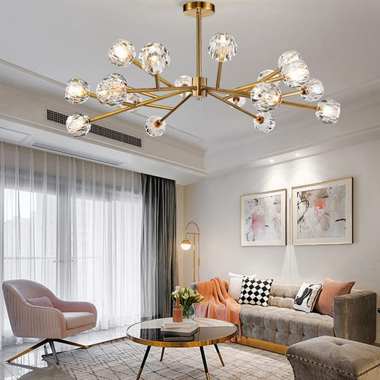 Modern Chandelier with 18 Crystal Balls DS-TY100