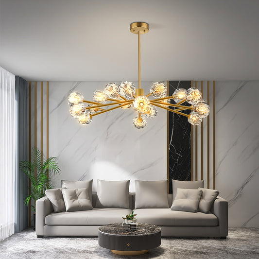 Modern Chandelier with 18 Crystal Balls DS-TY100