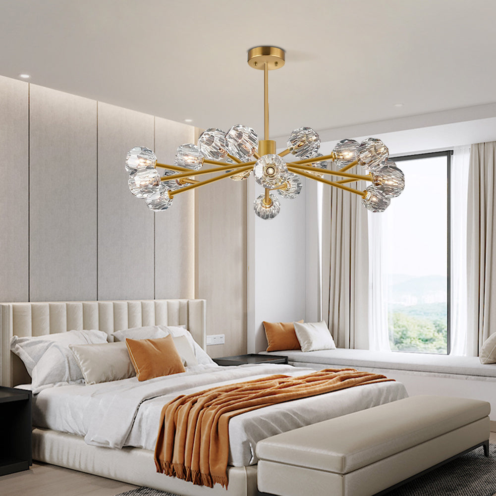 Modern Chandelier with 18 Crystal Balls DS-TY100