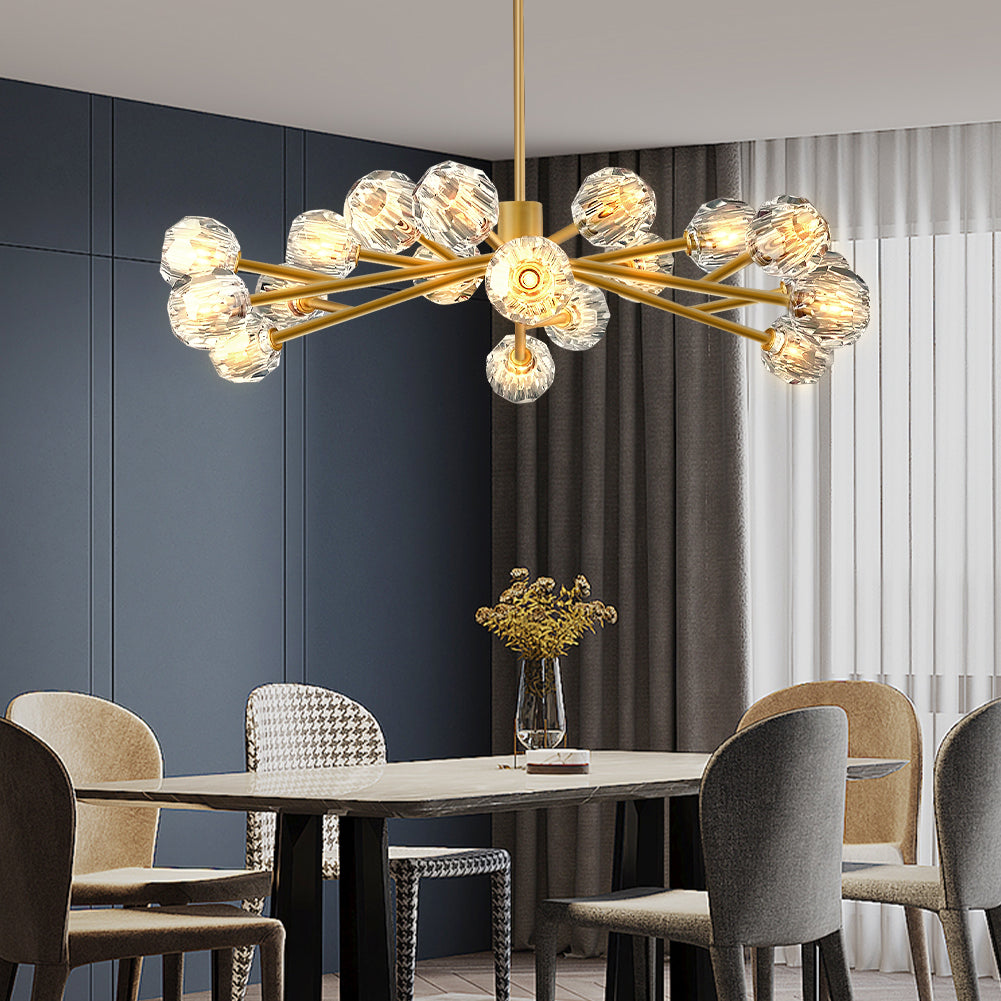 Modern Chandelier with 18 Crystal Balls DS-TY100