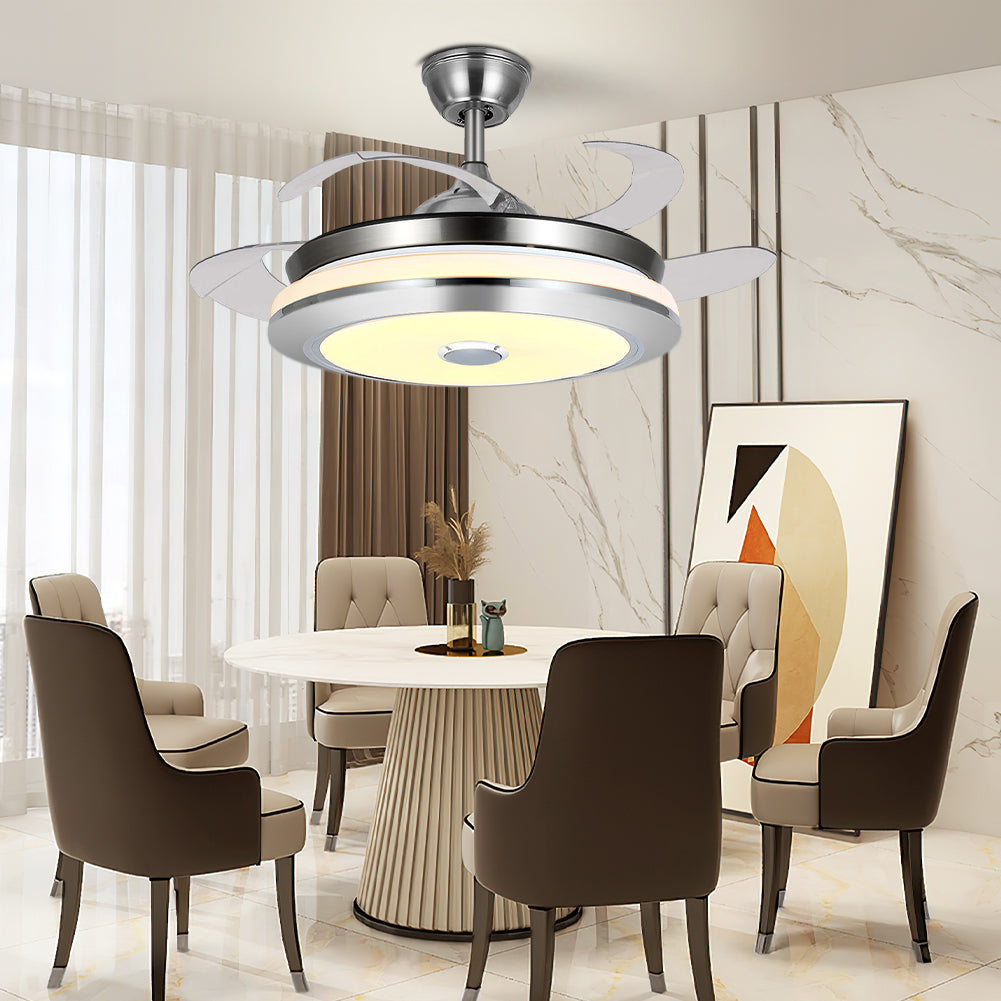 36" Bluetooth Three-Tone Light Fan with Light DS-FZ04