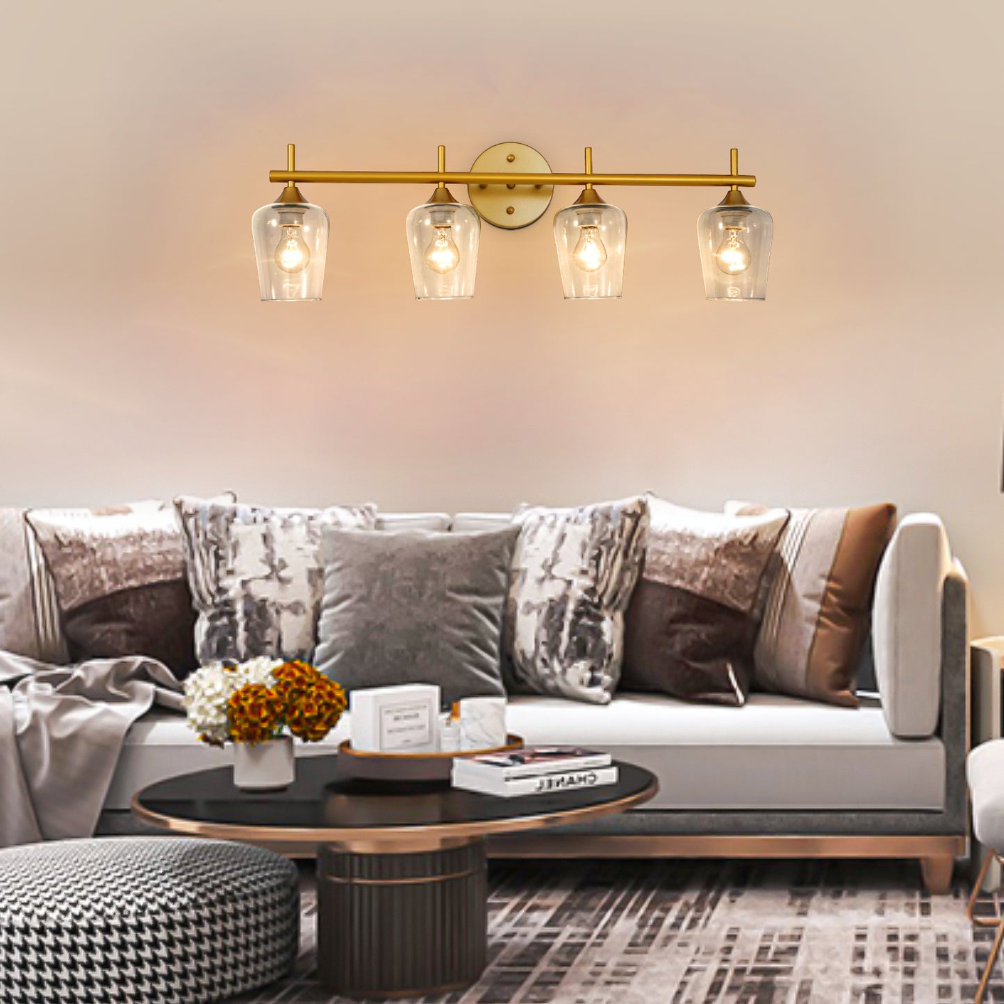 Gold Wall Lamp Mirror Headlight DS-BY03