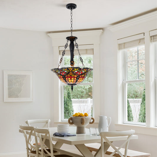 Tiffany Victorian Glass Chandelier DS-DR32