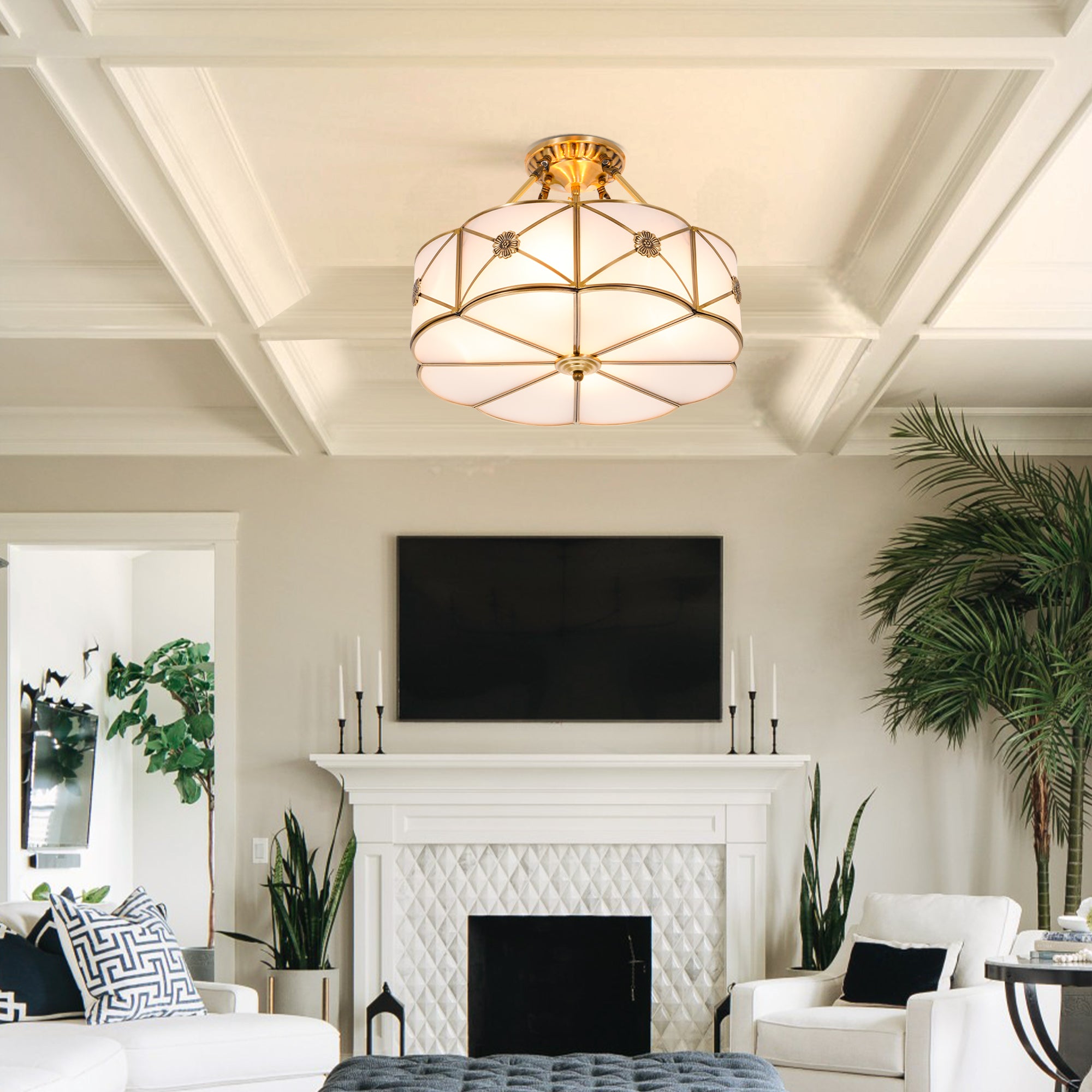 Tiffany Classic Style Ceiling Light  DS-DR37