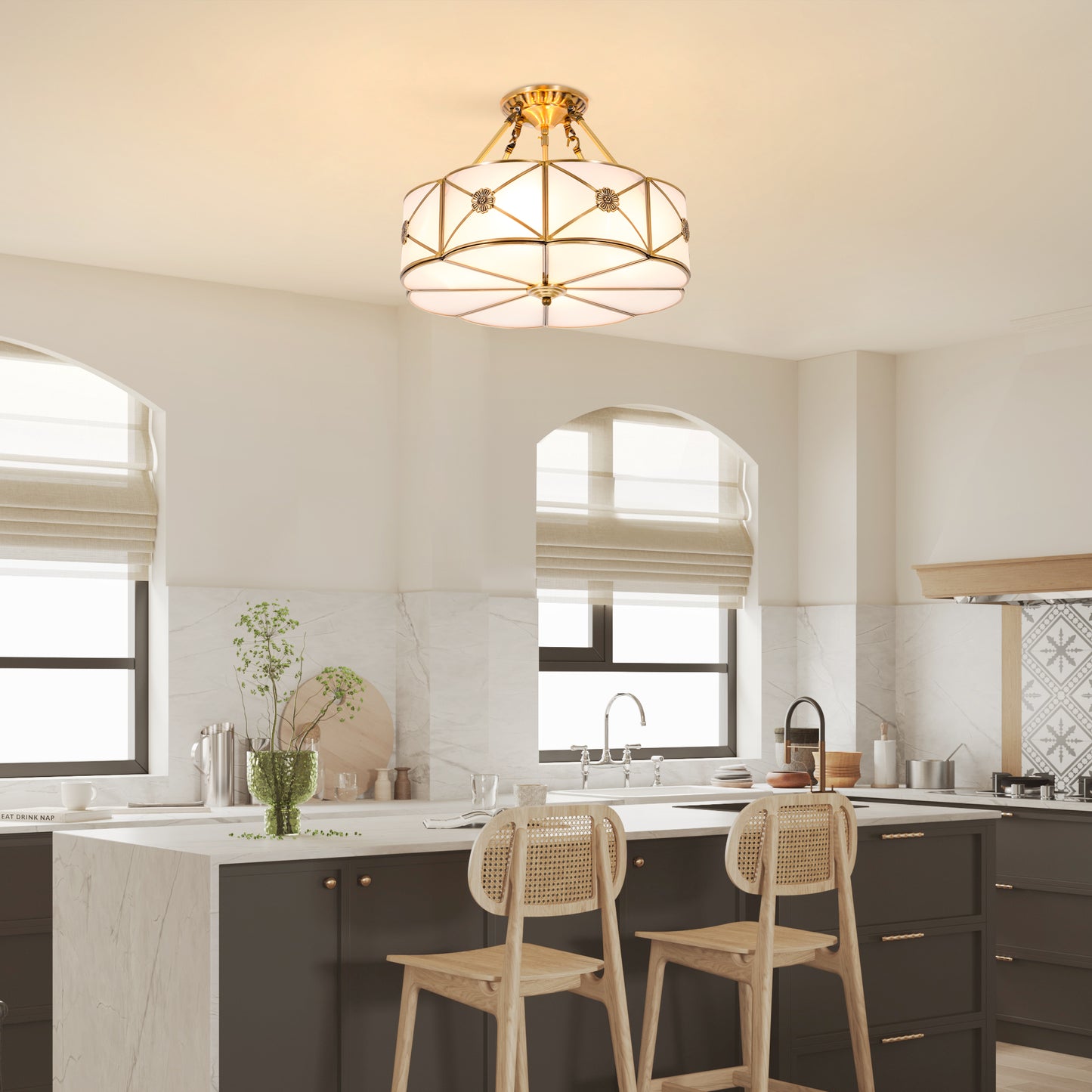 Tiffany Classic Style Ceiling Light  DS-DR37