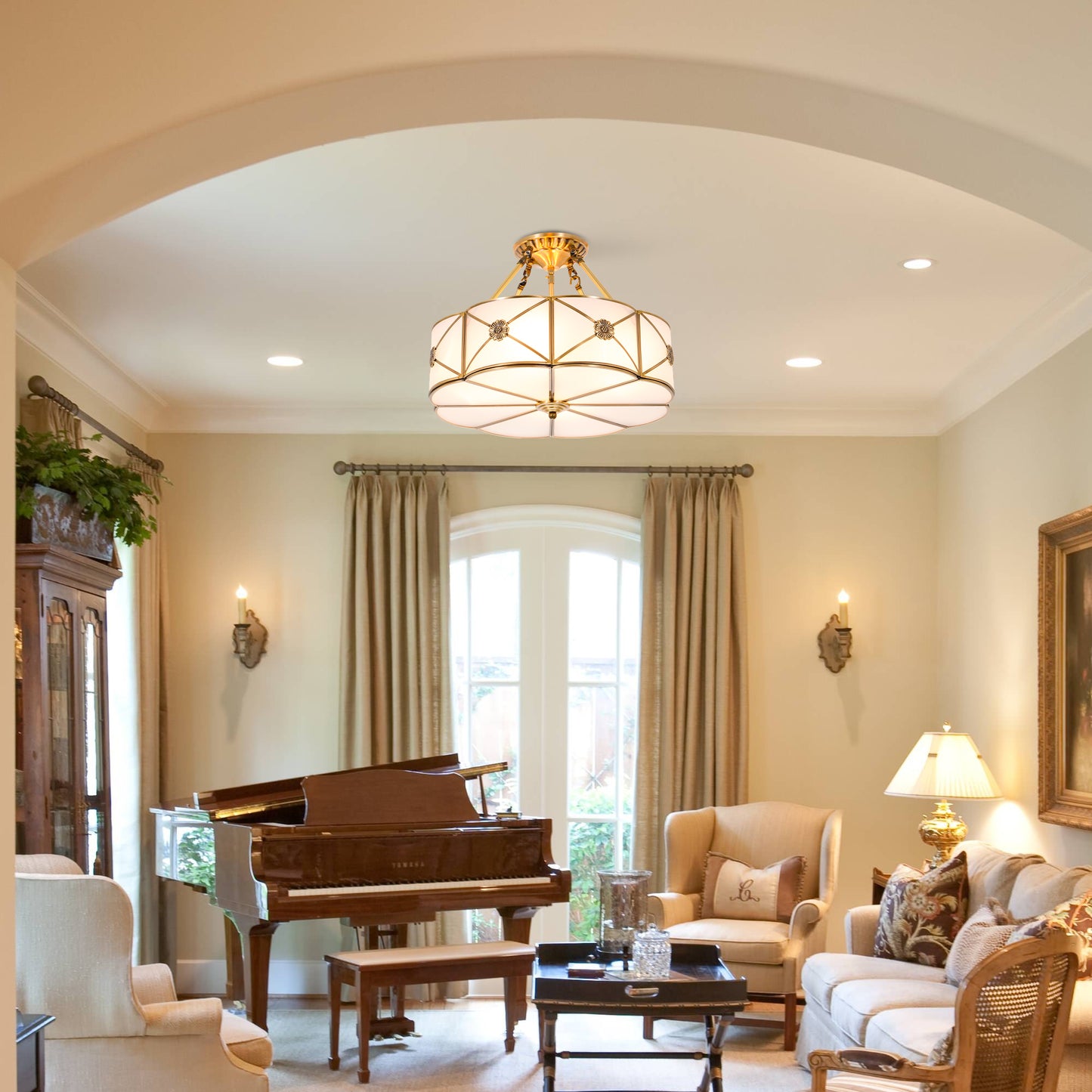 Tiffany Classic Style Ceiling Light  DS-DR37