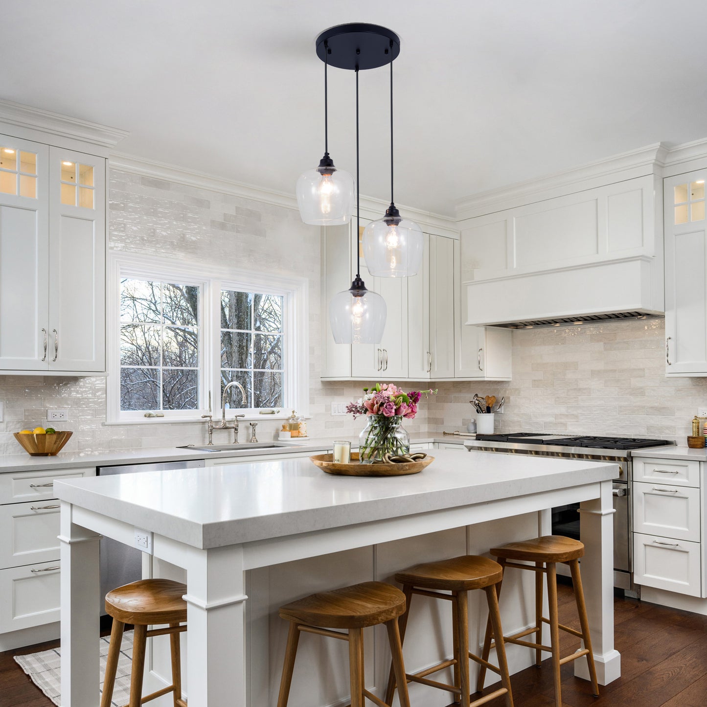 Modern Clear Glass Pendant Light DS-DY45
